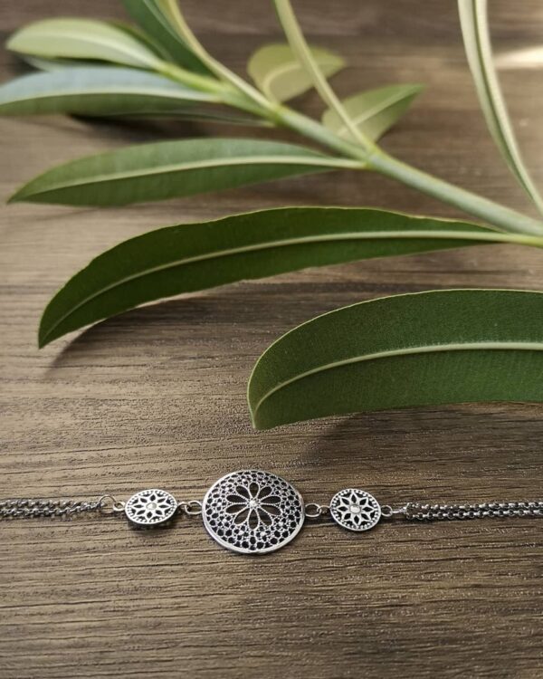 Perseidas Bracelet. Handmade, sterling silver, oxidized to create an antique touch