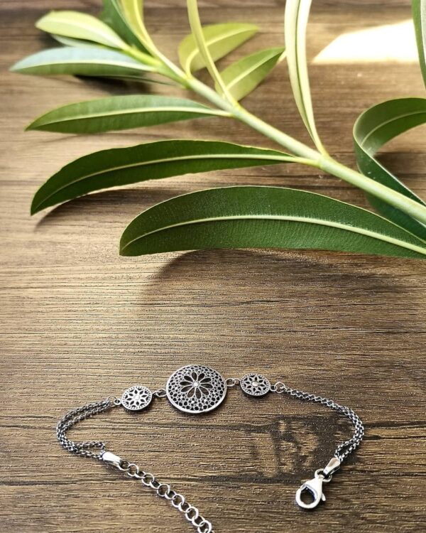 Perseidas Bracelet. Handmade, sterling silver, oxidized to create an antique touch