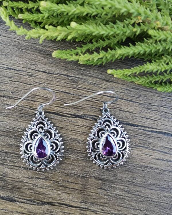 Antares Earrings Dark Amethyst