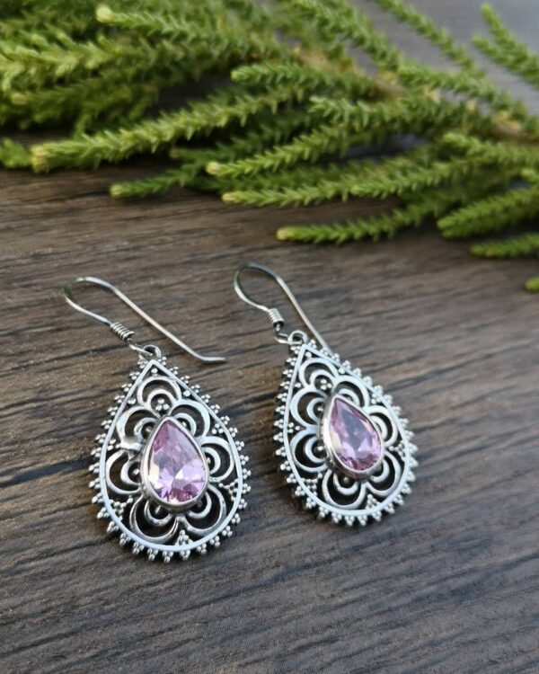 Antares earrings silk rose