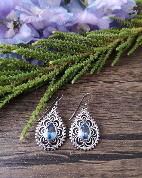 Antares Earrings Crystal Blue