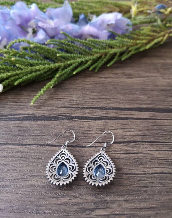 Antares Earrings Crystal Blue